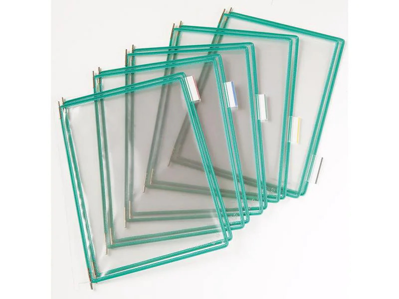 Tarifold Dokumentenhalter Sichttaschen T-Display Grün 10 Stück