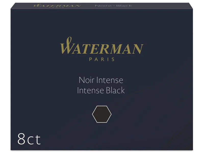 WATERMAN Tintenpatrone Standard Schwarz, 8 Stück