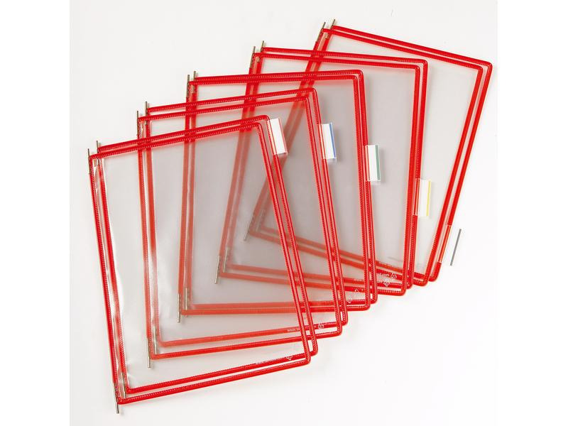 Tarifold Dokumentenhalter Sichttaschen T-Display Rot 10 Stück