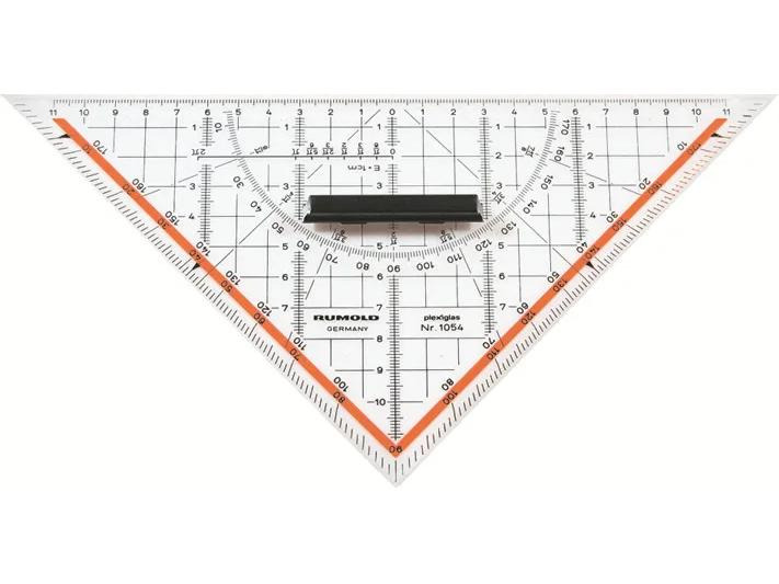 Rumold Geodreieck Plexiglas 22 cm, Skala