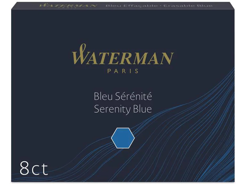 WATERMAN Tintenpatrone Standard Blau, 8 Stück