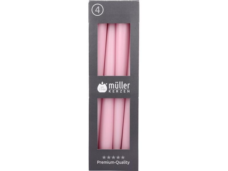 müller Kerzen Etoilekerze 24.5 x 2.2 cm, Rosa, 4 Stück