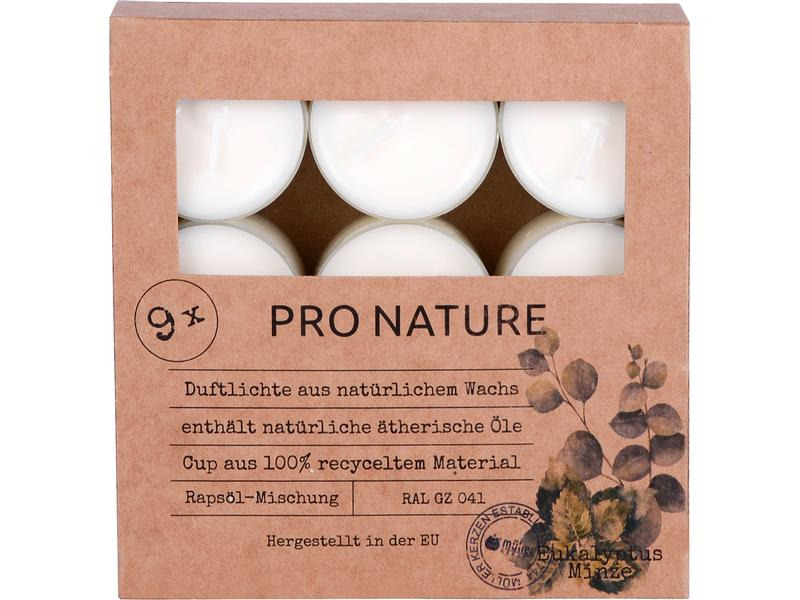 müller Kerzen Duftkerze Eukalyptus &amp; Minze 9 Stück