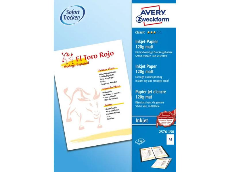 Avery Zweckform Fotopapier Classic Inkjet A4 150 Blatt