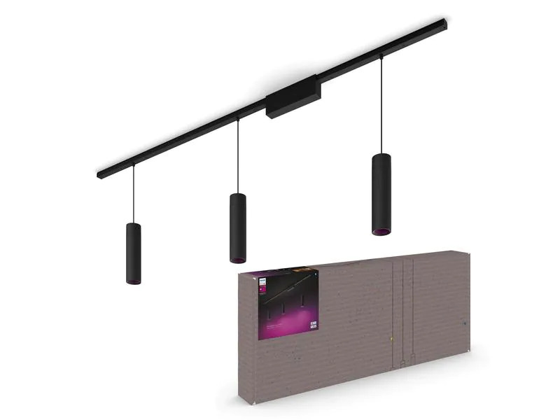 Philips Hue Perifo Basis-Set 3er Pendelleuchte Schwarz