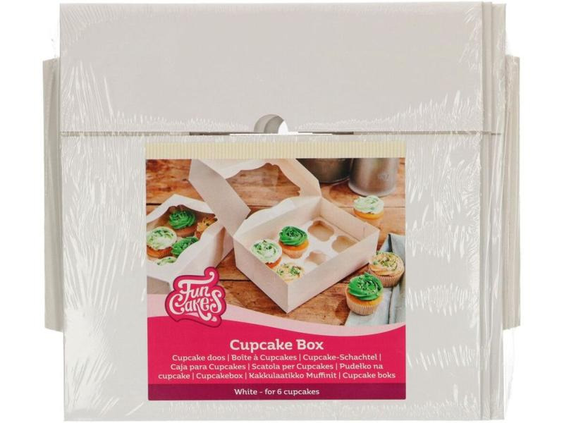 Funcakes Cupcake-Box für 6 Cupcakes, 3 Stück