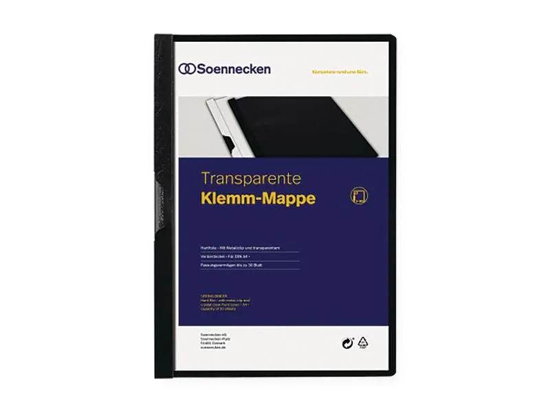Soennecken Klemmhefter A4, Schwarz