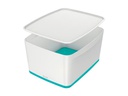 Leitz Aufbewahrungsbox MyBox WOW Türkis/Weiss