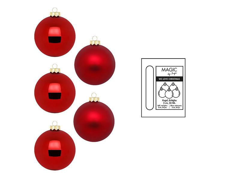 INGES CHRISTMAS DECOR Weihnachtskugel Chianti Ø 3 cm 24 Stück