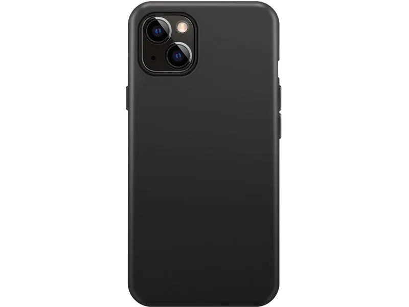 Xqisit Back Cover Silicone Case AB  iPhone 14 Plus Schwarz