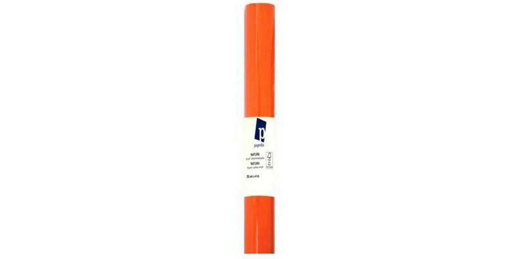 Büromaterial Geschenkpapier Kraft Orange/Weiss, 70 cm x 4 m