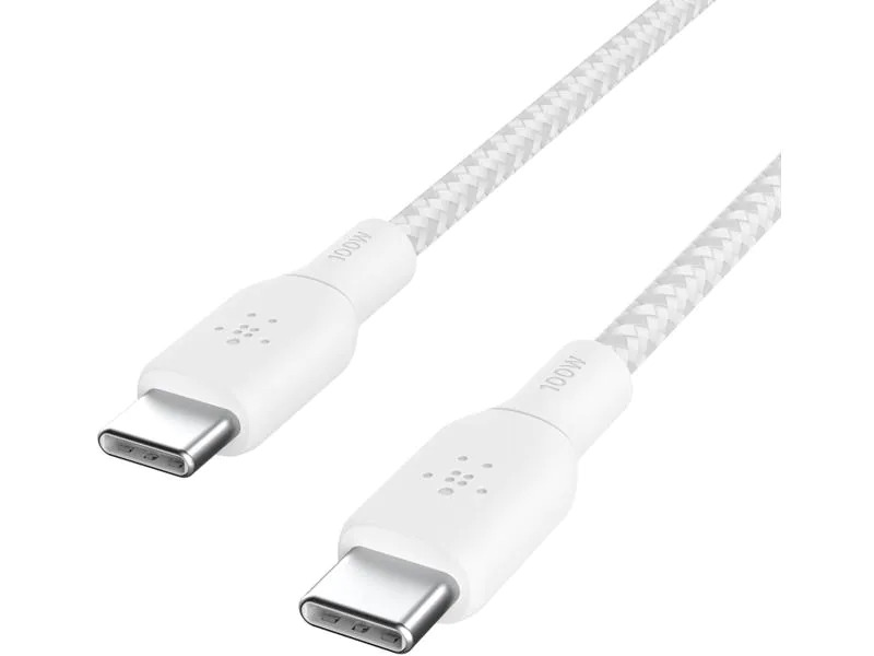 Belkin USB-Kabel Boost Charge 100 W USB C - USB C 2 m Weiss