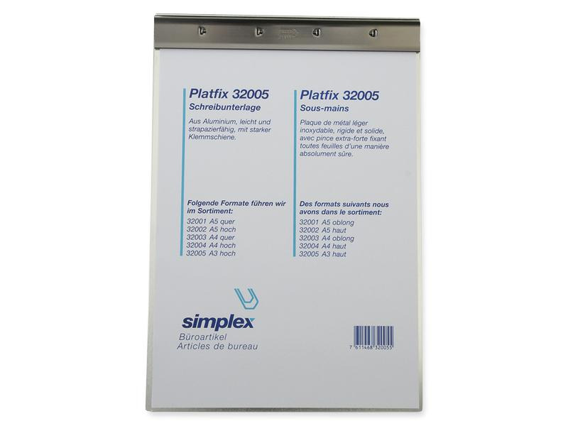 Simplex Dokumentenhalter Platfix A3 hoch Schwarz