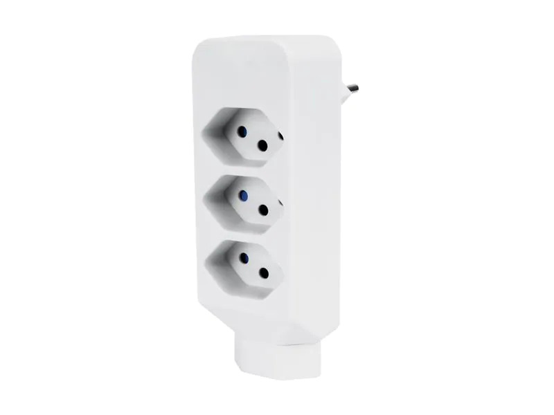STEFFEN Mehrfachadapter 3 + 1x T13, Weiss