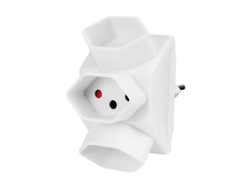 STEFFEN Mehrfachadapter 3x T13, Weiss