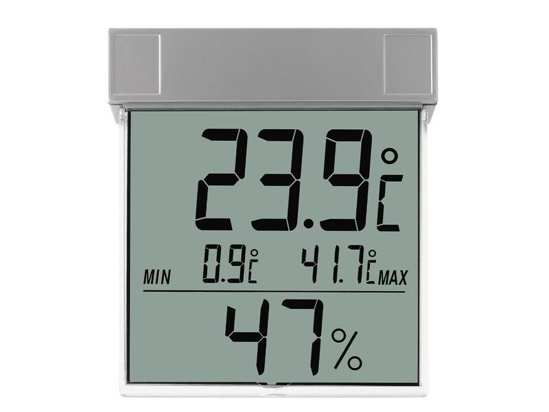 TFA Dostmann Fenster-Thermo-Hygrometer Vision mit grossem Display