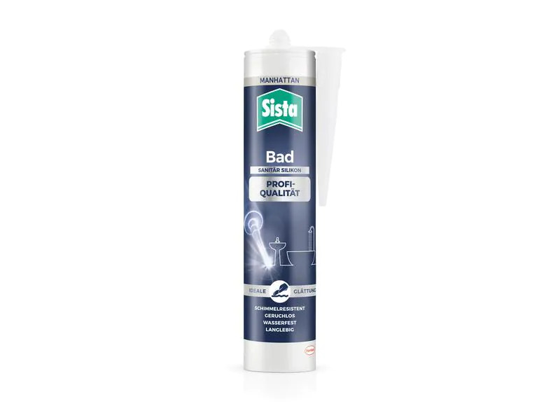 Sista Dichtmasse Bad Profi-Qualität Silikon Manhattan, 280 ml