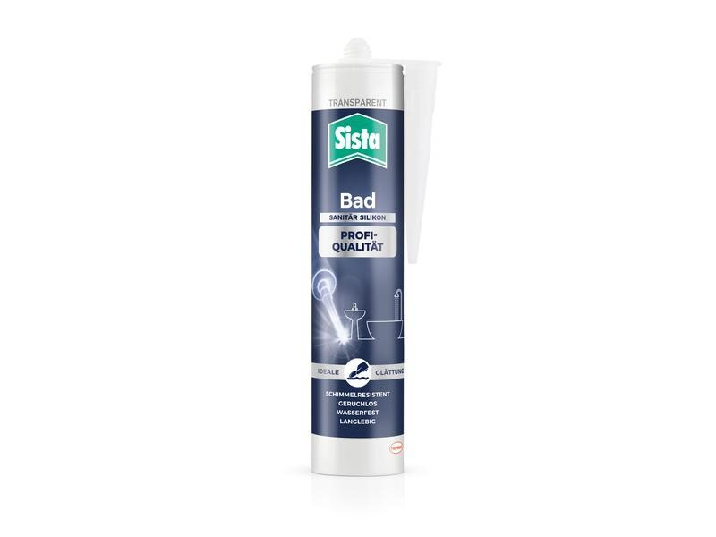 Sista Dichtmasse Bad Profi-Qualität Silikon Transparent, 280 ml