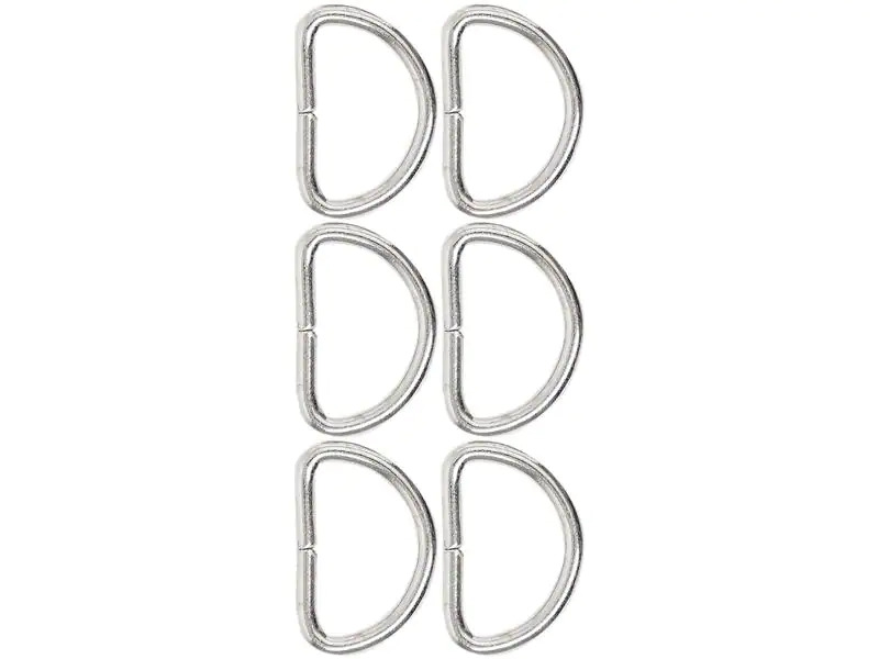 lalana Anhänger D-ring zum Öffnen 32 x 22 mm, 6 Stück