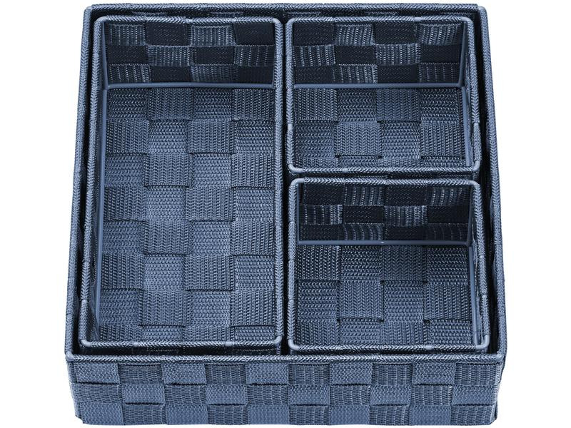 diaqua® Aufbewahrungskorb Irina 4 Stück, Blau