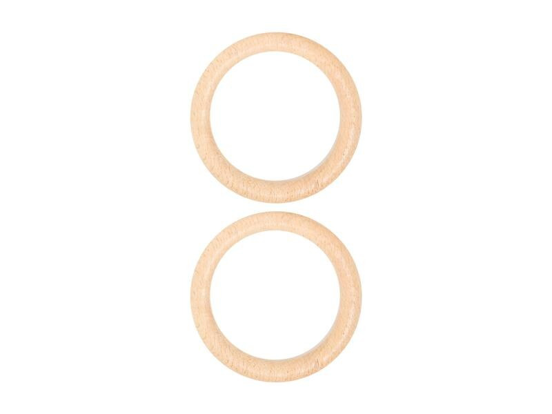 lalana Holzring Hölzerner Ring 8.5 cm, 2 Stück