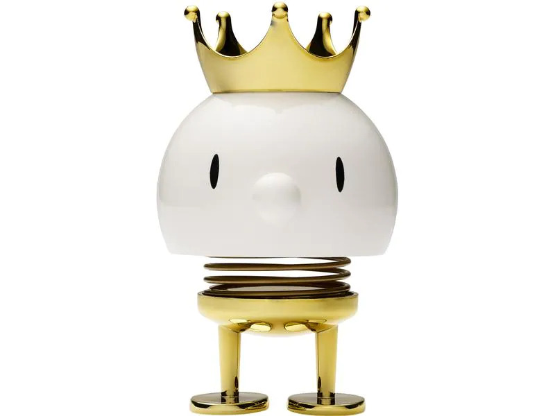 Hoptimist Aufsteller Bumble König M 12.1 cm, Gold/Weiss