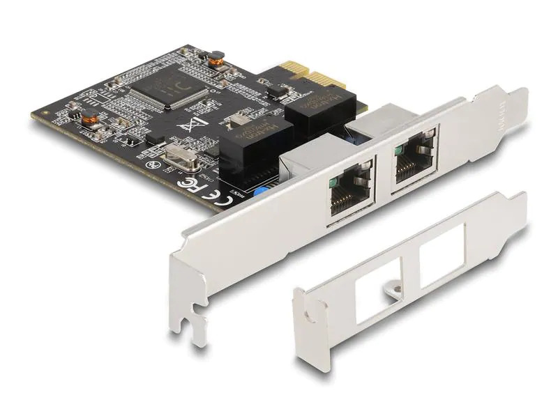 Delock Netzwerkkarte 2xRJ45 Gigabit PCI-Express x1
