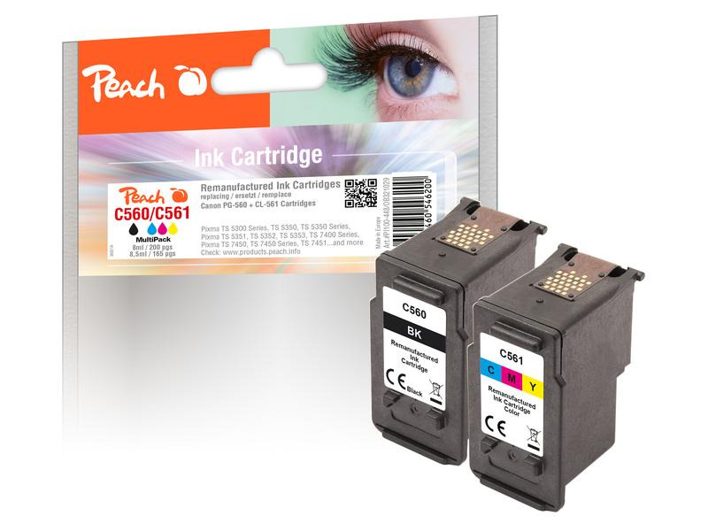 Peach Tinte Canon PG-560/CL-561 Multi-Pack 1x BK, 1x CMY