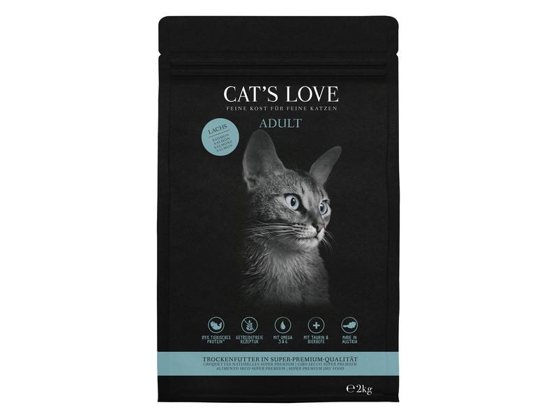 Cat's Love Trockenfutter Adult Lachs, 2 kg