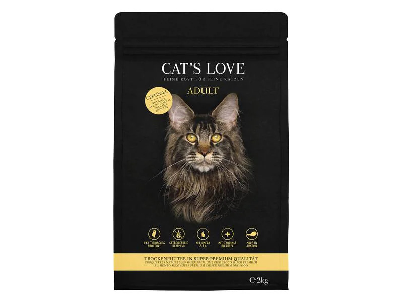 Cat's Love Trockenfutter Adult Geflügel, 2 kg