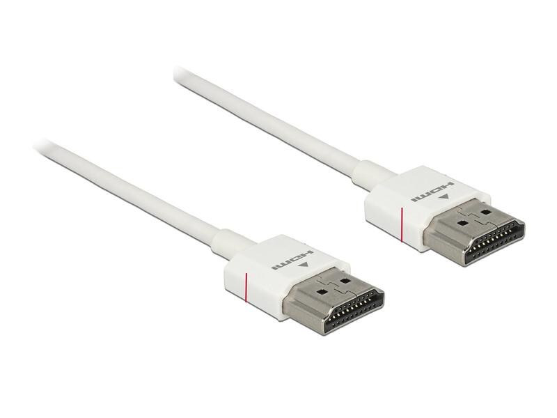 Delock Kabel 4K 60Hz HDMI - HDMI, 1 m, Weiss