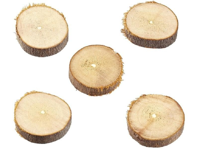 HobbyFun Holzscheiben Mini-Utensilien 20 mm, 10 Stück