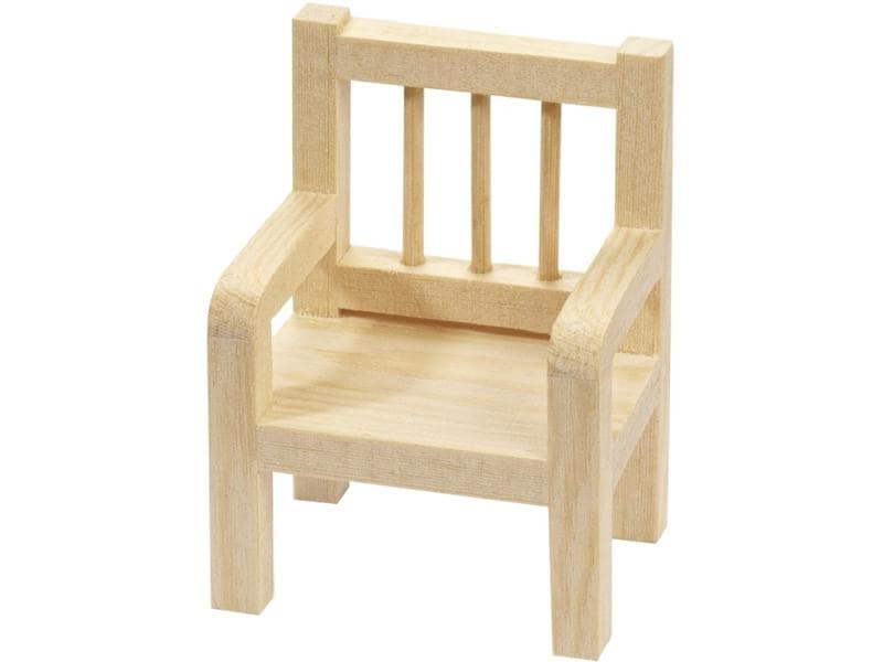 HobbyFun Mini-Möbel Stuhl 4.5 cm, 1 Stück