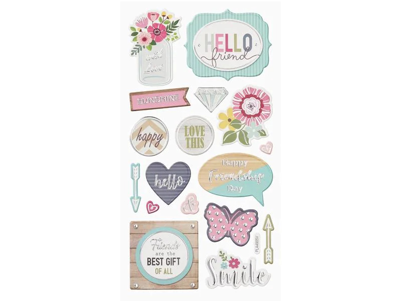 HobbyFun Motivsticker Softy Hello Friend, assortiert