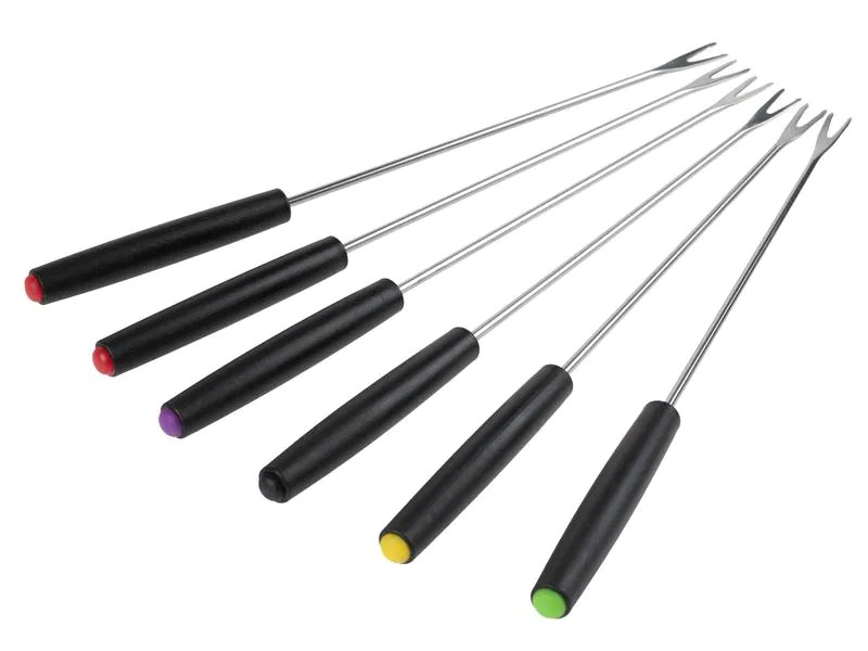 FURBER Fleischfonduegabel 8 Stück, Schwarz