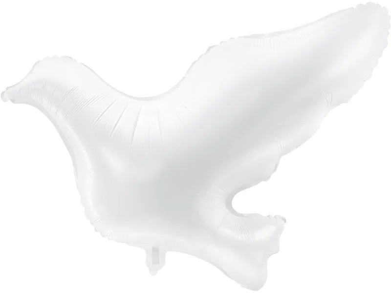 Partydeco Folienballon Taube Weiss