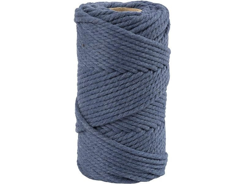 Creativ Company Baumwollgarn Macramé Kordel Blau