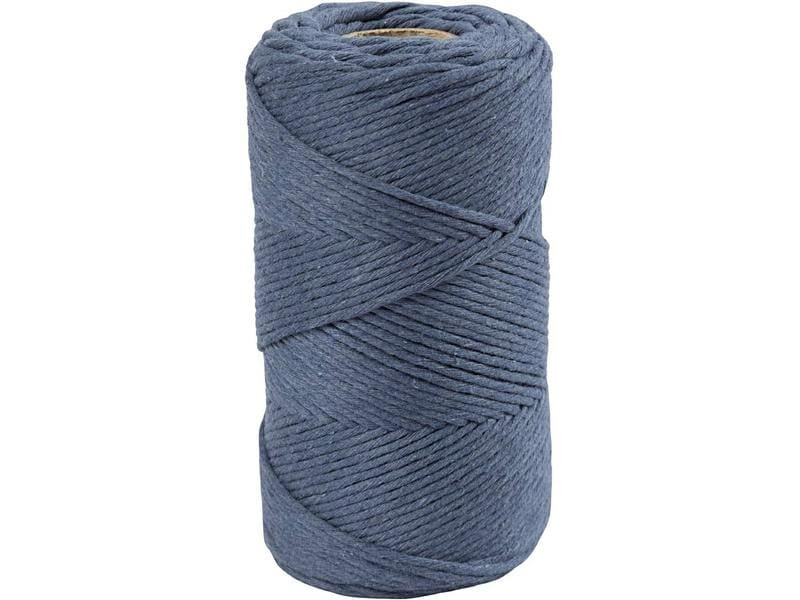 Creativ Company Baumwollgarn Macramé Kordel Blau