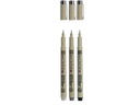 Sakura Fineliner Pigma Micron 0.45 mm, Schwarz/Grau, 3 Stück