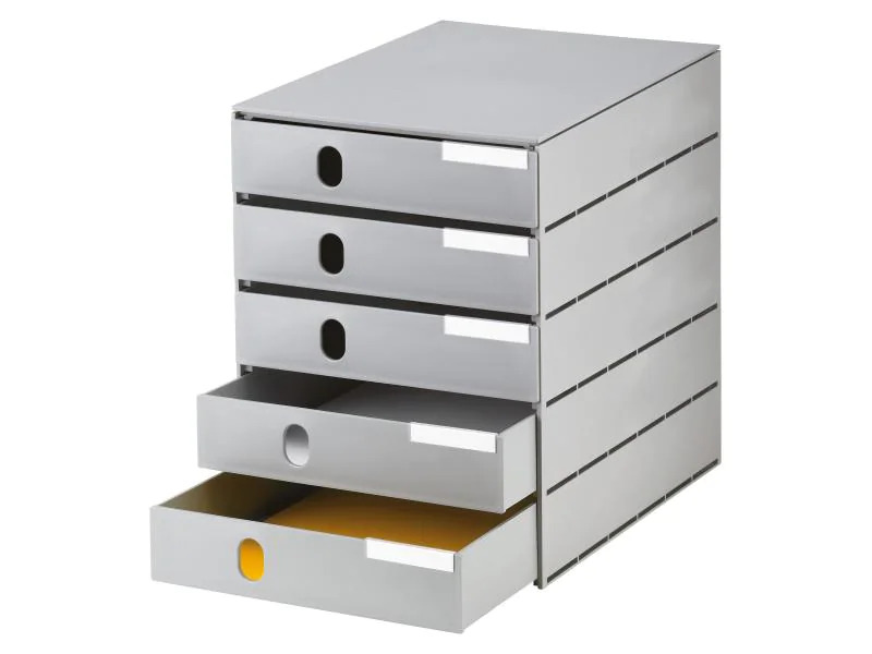 Styro Schubladenbox Styroval-Pro Öko 5 Schubladen, Grau