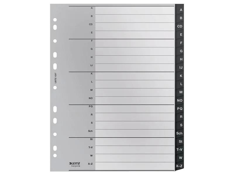 Leitz Register Recycle PC-beschriftbares Register A-Z,  A4