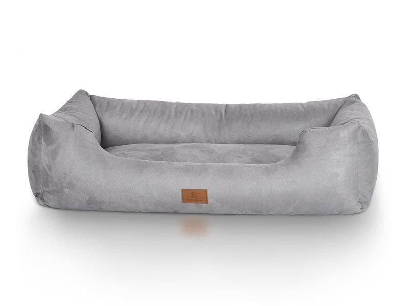 Knuffelwuff Hunde-Bett Dreamline Velour XL, 105 x 75 cm, Grau