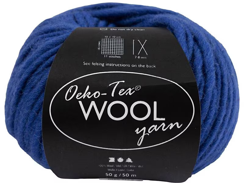 Creativ Company Wolle Oeko-Tex 50 g, Blau