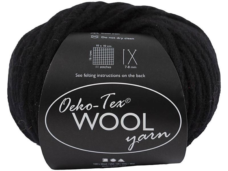 Creativ Company Wolle Oeko-Tex 50 g, Schwarz