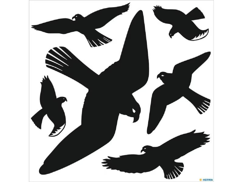 Herma Stickers Motivsticker Fensterbild Warnvögel, 1 Blatt