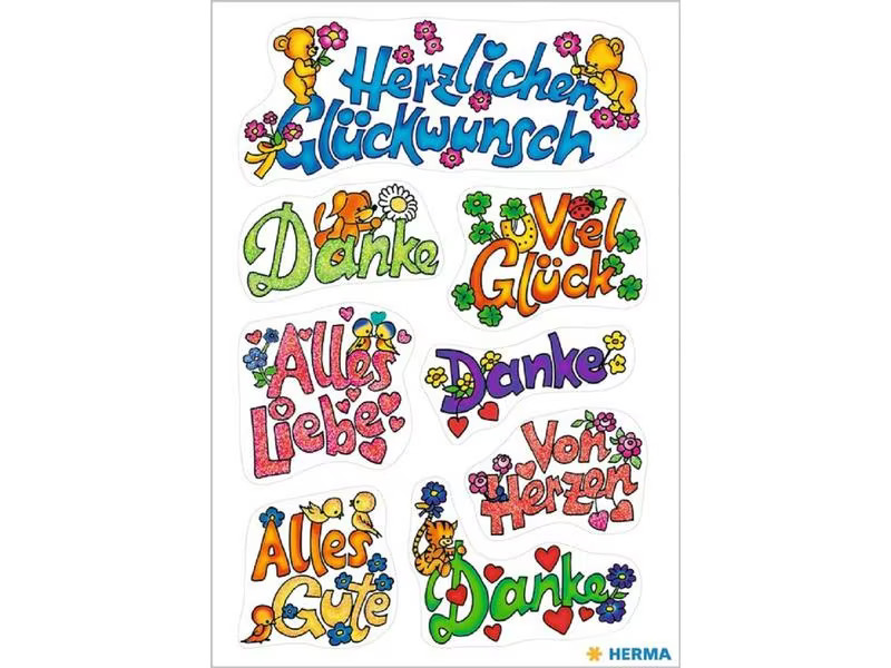 Herma Stickers Motivsticker Glückwunsch, 2 Blatt