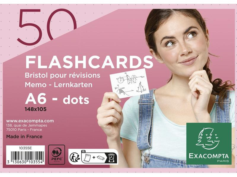 Exacompta Karteikarten Dot, Rosa