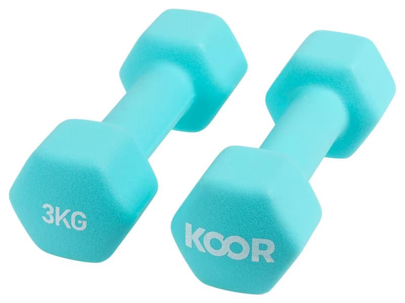 KOOR Kurzhantel-Set 3 kg, Blau