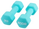 KOOR Kurzhantel-Set 3 kg, Blau