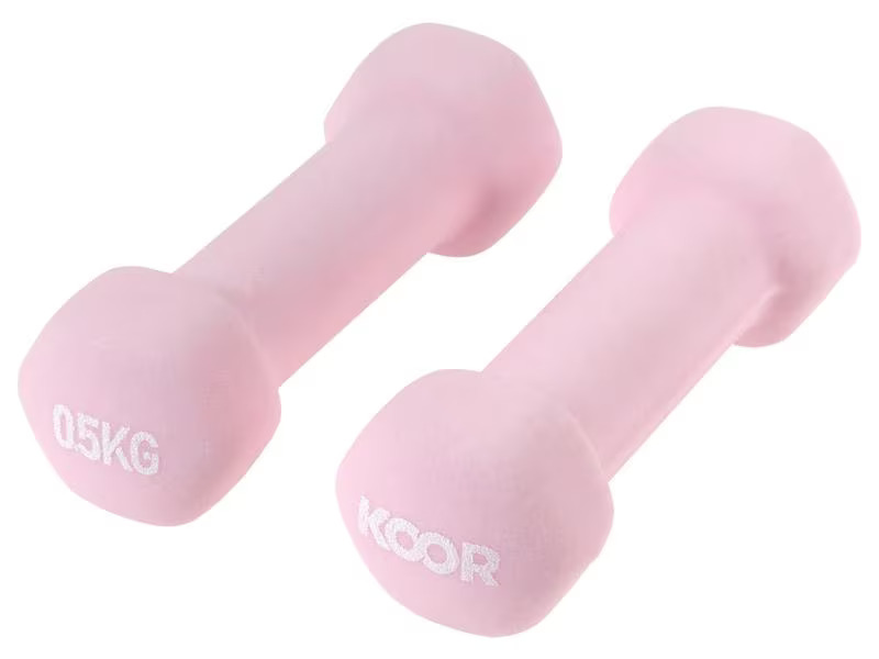KOOR Kurzhantel-Set 0.5 kg, Rosa